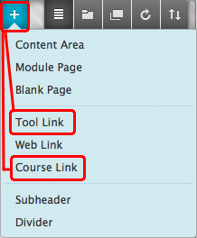 Customize Course Menu