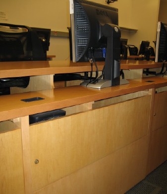 Screen lowered for line of sight