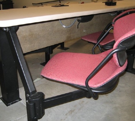 swivel chairs keep the aisle clear