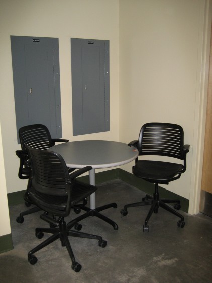 Cramped and dark study spot