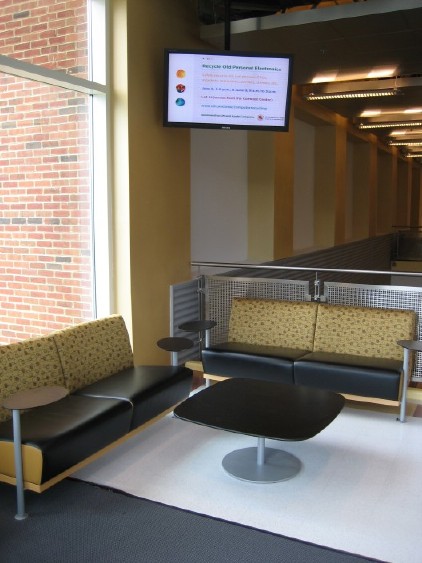 Well lit, comfortable study spot