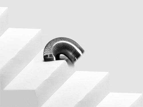 slinky descending stairs